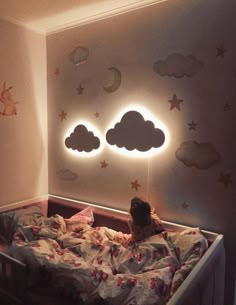 Moon Wall Kids Decor Nursery Night Light Baby Room Lamp | Etsy Baby Room Lamps, Cloud Night, Lamp Nursery, Kids Lamp, Cloud Night Light, Baby Wall Decor, Nursery Night Light, Nursery Room Design, Girl Nursery Room