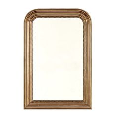 an ornate gold framed mirror on a white background with clipping for text or image