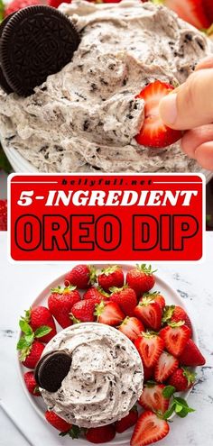 Whip up this game day food! 5 ingredients are all you need for this easy Oreo Dip recipe. With a flavor like that of a cookies and cream cheesecake, this cold dessert dip is the BEST. Definitely to die for! Sweet Dips, Recipes Summer