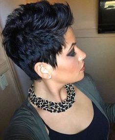 “Yes to all of this. @l0va_ #pixiecut #shorthair #stunner #flycut #style #thecutlife” Kort Bob, Short Black Hair, Cut Life, Short Sassy Hair, Funky Hairstyles, Hair Affair