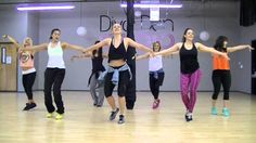 a group of women dancing in a dance studio