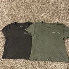 Bundle Two Cropped Tops From Aerie Both Size S If Needed They Can Be Sold Separately Great Condition Worn A Coup Times! The Original Price I Put Is The Two Shirts Together Brand New Btw Aerie Shirts, Cropped Tops, The Two, Black Green, The Original, Two By Two, Bundles, Womens Tops, Tops & Tees