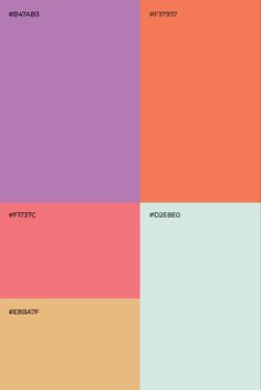 four squares with different colors and numbers in each square, one is orange, the other is