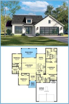 the floor plan for this modern house is very large and has lots of space to put in