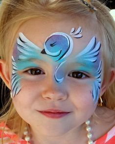 Mermaid Face Paint, Mask Face Paint, Animal Face Paintings, Christmas Face Painting, Girl Face Painting, Bird Mask, Face Painting Easy, Face Art Makeup, Kids Face Paint