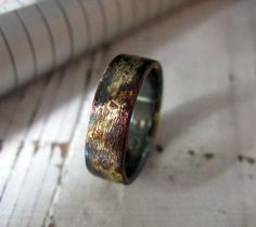 a close up of a ring on top of a table