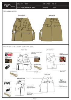 the instructions for how to make a skirt with an attached belt and zippered pockets