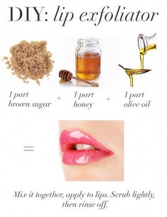 Lip Exfoliator Diy, Thread Ideas, Scrub Homemade, Lip Scrub Recipe, Summer Hacks, Lip Scrub Diy, Lip Care Routine, Soap Ideas, Lip Scrubs