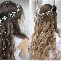 Veil Crown, Wedding Flower Hair, Hair Vine Bridal, Pearl Headpiece, Bridal Hair Piece, Wedding Hair Flowers, Wedding Headband