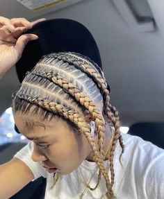 Masculine Braids For Women, Black Stud Hairstyles, Braids For Masc Women, Masc Braids, Braids For Black Women Masc, Braids For Studs, Studs Hairstyles Braids, Studs With Braids, Stud Braid Hairstyles