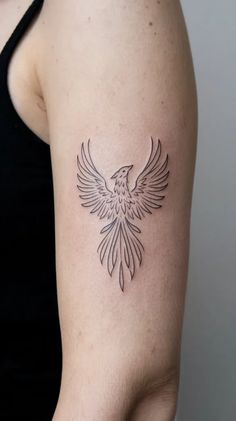 Simple Powerful Tattoos, Feminine Phoenix Tattoo, Phoenix Tattoo Men, Rising Phoenix Tattoo, Phoenix Tattoos, Cowboy Tattoos, Japanese Dragon Tattoo, Phoenix Tattoo Design