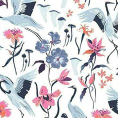 an image of birds and flowers on a white background