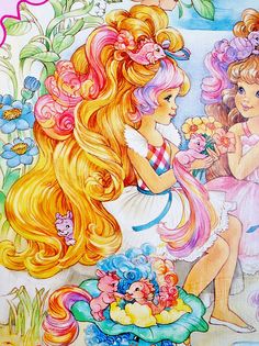 Rose Cartoon, Sea Magic, Peppermint Rose, Lady Lovely Locks, Enchanted Island, 80s Cartoons, Rainbow Brite, Vintage Lady, Childhood Toys