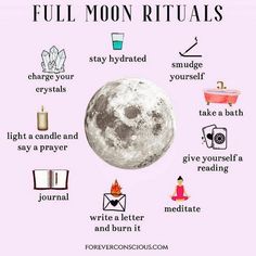 Full Moon Rituals, Moon Bath, Moon Rituals, Moon Full, Magia Das Ervas, Moon Ritual, Moon Journal