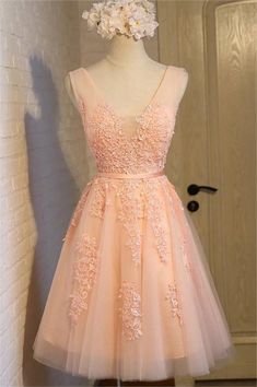 Tulle Cute Homecoming Dress Short Prom Dress Pink Short Homecoming Dresses, Coral Bridesmaid Dress, Junior Homecoming Dresses, Pretty Homecoming Dresses, Coral Bridesmaid, Coral Bridesmaid Dresses