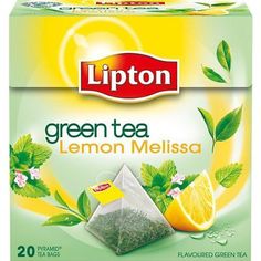 lipton green tea lemon mellisa 20 bags, pack of 6 boxes per carton