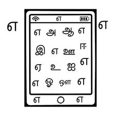 an image of a square with the words in different languages and numbers on each side