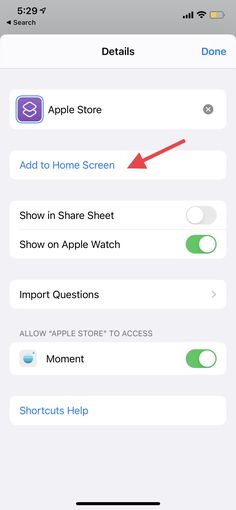 an iphone screen showing the settings and options for apple store on the home screen, which are highlighted