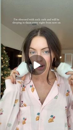 Grace Weston on Instagram: "Tutorial at the end of the video! 

#easyhairstyles #heatlesscurls #sockcurls" Overnight Sock Curls, Sock Curls Tutorial, Hair Doodles, Sock Curls, Grey Hairstyles, Rocker Hair, Hair Tricks