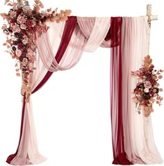 an image of a wedding arch decorated with flowers