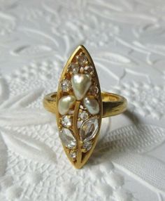 Tiffany & co Iridesse 22k rose diamond keshi pearl Iris Flower ring Anthony Nak | eBay Vintage Pearl Rings Antiques, Art Nouveau Jewelry Rings, Tiffany Pearl Rings, Gold Edwardian Ring, Wedding Rings 1920s, Vintage Wedding Rings 1920s, Bijoux Art Nouveau, Rose Diamond, The Bling Ring