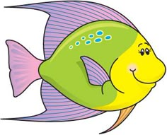 a yellow fish with blue stripes on it's body and its eyes are closed