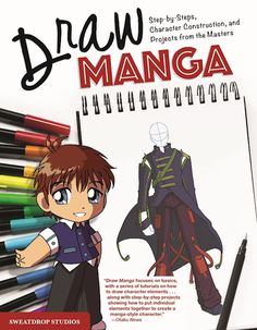 the book cover for draw manga