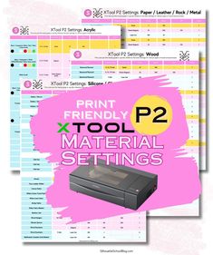 two different types of tools with the text print friendly tool and material settings on them