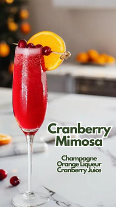 Cranberry Mimosa New Years Mimosa, Flavored Mimosas, Mimosa Flavors, Best Mimosas, Morning Mimosas, Cranberry Cocktails, Cranberry Cocktail Recipe, Mascarade Ball, Watermelon Tequila