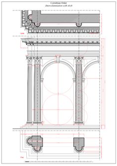 an architectural drawing showing the details of a building