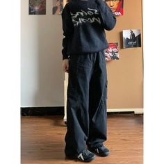 Oversized Gothic Cargo Jeans: Harajuku Streetwear Fashion   1Measurement In CMsizeWaist(cm)Hips (cm)Pant Length(cm)S6490101M6894102L7298103XL76102104XXL80106105XXXL841101061. The size is Asian size, smaller than US, UK, Australia, EU size. Please choose larger size or tell us your height and weight, and we suggest a suitable size for you.2. The data is manually tiled measurement, there is an error of 1-3cm, please understand.3. Due to different shooting light and different monitor resolutions, s Cargo Jeans Women, Japanese Harajuku Fashion, Fashion Trousers, Denim Decor, Japanese Harajuku, Korean Streetwear, Baggy Denim, Winter Jeans, Harajuku Streetwear