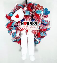 a wreath with the words nurses on it