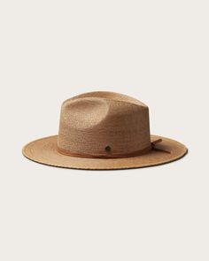 A hand-woven classic. This staple straw hat features a flat brim, medium stiffness and an authentic leather band. Made from the earth by expert artisans, it offers hand-made quality you can trust. Brimmed Fedora With Braided Toquilla Straw, Braided Toquilla Straw Brimmed Fedora, Braided Toquilla Straw Fedora, Brown Woven Straw Fedora, Handwoven Flat Brim Fedora In Toquilla Straw, Handwoven Fedora With Flat Brim In Toquilla Straw, Handwoven Toquilla Straw Fedora With Flat Brim, Brown Woven Fedora With Short Brim, Woven Flat Brim Straw Hat For Rodeo