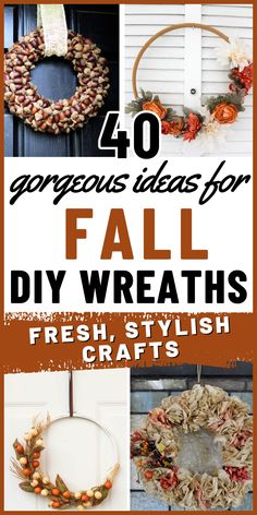 40 gorgeous ideas for fall diy wreaths with fresh, stylish crafts