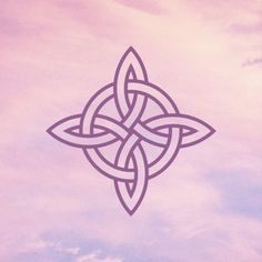 an image of a purple celtic symbol on a pink background