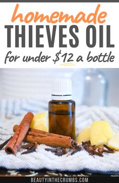 Thieves Essential Oil Recipe, Thieves Oil Recipe, Theives Oil, Diy Thieves, Homemaking Hacks, Thieves Oil, Thieves Cleaner, Natural Cleaning Recipes, Thieves Essential Oil