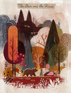 the fox and the princess is featured in this illustration