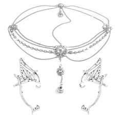 PRICES MAY VARY. You will get : 1 pair Elf Ear Cuffs,1 x silver fairy Crown Headband. muti-color and beautiful, dress accessory that never goes out of style, make you like a butterfly fairy. Butterfly Cuffs Clip, it is a good decoration for a party, dress-up party and cosplay,dancing party,like a butterfly, It is special design will make you look unique. JeVenis Service: If you have any questions about our products. Ask us at anytime Butterfly Cuffs Clip, it is a good decoration for a party, dre Dark Fairy Costume, Adult Fairy Costume, Fairy Headband, Butterfly Cuff, Elf Ear, Elf Ear Cuff, Silver Fairy, Fairy Crown, Devil Costume