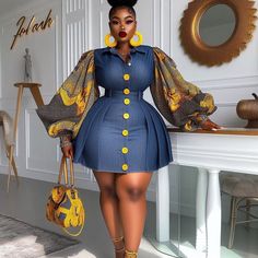 FOLAH SIGNATURE | Cultural fusion at its finest where African prints meets American classic .I referred to these as “Ankara vibes on denim streets “. Which… | Instagram Women Style 2024, Folah Signature, Beautiful Gown Designs, Lagos Fashion, Girls Ball Gown, Modest Dresses Fashion, African Dresses Modern, High Fashion Dresses, African Inspired Clothing