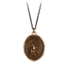 Pyrrha Artemis Goddess Talisman Necklace Bronze Psyche Goddess, Compassion For Others, Artemis Goddess, Independent Woman, Antique Wax, Independent Women, The Wilderness, Branded Gifts, Victorian Jewelry