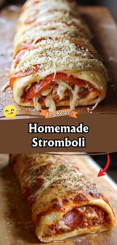 Italian Stromboli Recipe, Stromboli Recipe Easy, Homemade Stromboli, Stromboli Recipe, Recipes Sandwiches, Ham Cheese