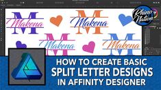 how to create basic split letter designs in affinity designer