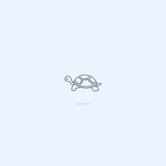 a drawing of a turtle on a light blue background