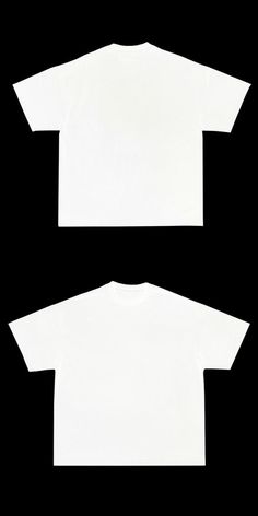 two white t - shirts on black background with no image in the bottom right corner