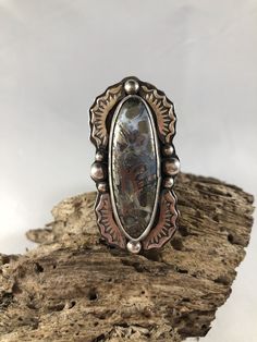 Nipomo Marcasite Oval Sterling Silver Hand Stamped Statement Ring - Hawkeye Jewelry Antique Turquoise Jewelry, Black Ivy, Silver Turquoise Jewelry, Rings Vintage, Southwest Jewelry, Royston Turquoise, Leather Bracelets, Jewelry Gemstone, Crystal Rings