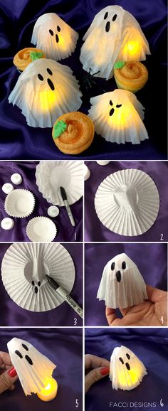 how to make paper plates that look like ghost