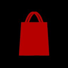 a red shopping bag on a black background