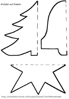 a cut out christmas tree for kids to make