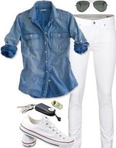 1714726c817af50457d810aae9d27a2edesc35788343ri Looks Jeans, Mode Tips, White Jeans Outfit, Retro Fashion Women, Long Sleeve Denim Jacket, Womens Jackets Casual, Model Pose, Long Sleeve Denim Shirt