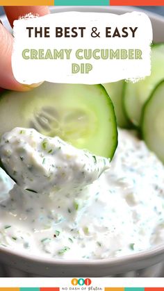 the best and easy creamy cucumber dip